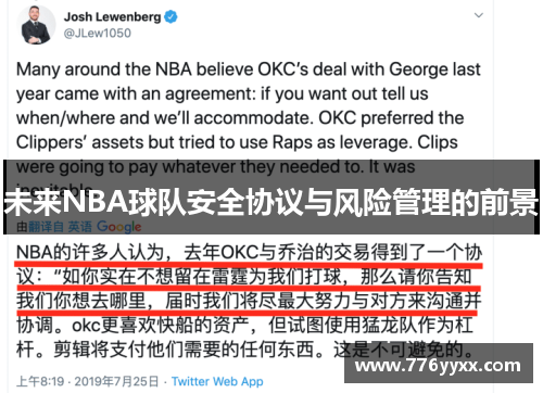 未来NBA球队安全协议与风险管理的前景